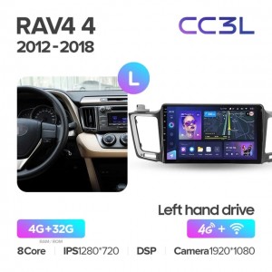 Штатная магнитола Teyes CC3L для  Toyota RAV4 (2012-2018)