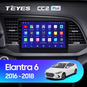 Штатная магнитола Teyes CC2 L PLUS для Hyundai Elantra (2015-2019)