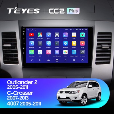 Штатная магнитола Teyes CC2 PLUS для Mitsubishi Outlander XL (2007-2012)