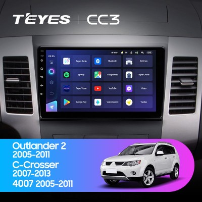 Штатная магнитола Teyes CC3L для Mitsubishi Outlander XL (2007-2012)