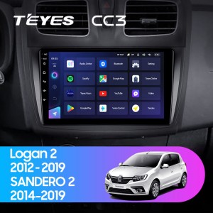 Штатная магнитола Teyes CC3L для Renault Logan 2 (2012-2019)