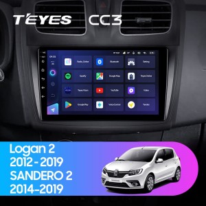 Штатная магнитола Teyes CC3L для Renault Sandero 2 (2014-2019)