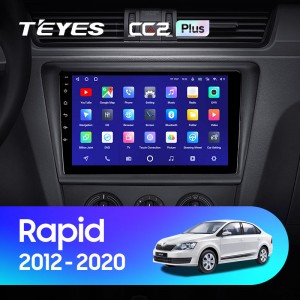 Штатная магнитола Teyes CC2 PLUS для Skoda Rapid 1 (2012-2020)