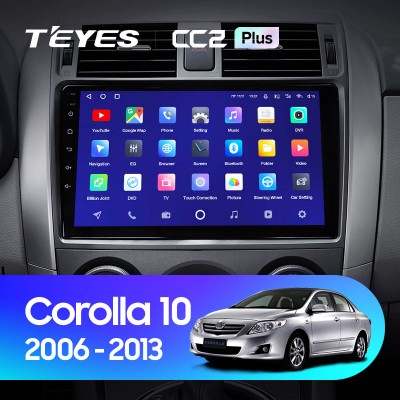 Штатная магнитола Teyes CC2 PLUS  для Toyota Corolla 10 (2006-2013)