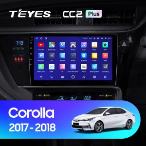 Штатная магнитола Teyes CC2 PLUS  для Toyota Corolla 11 Restyle (2017-2018)