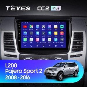 Штатная магнитола Teyes CC2 PLUS для Mitsubishi Pajero Sport 2 L200 Triton (2008-2016)