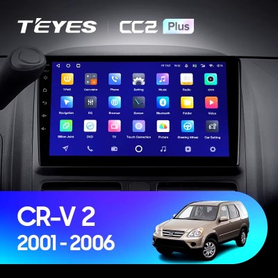 Штатная магнитола Teyes CC2 PLUS для Honda CR-V (2001-2006)