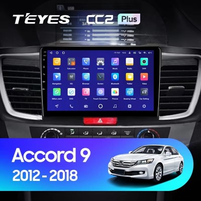 Штатная магнитола Teyes CC2 PLUS для Honda Accord 9 (2012-2018)