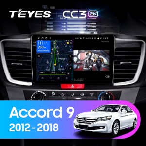 Штатная магнитола Teyes CC3 (2K) для Honda Accord 9 (2012-2018)