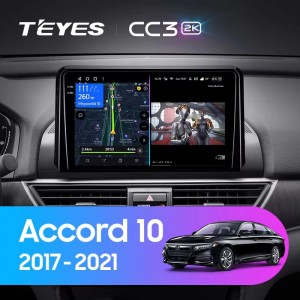 Штатная магнитола Teyes CC3 (2K) для Honda Accord 10 (2017-2021)