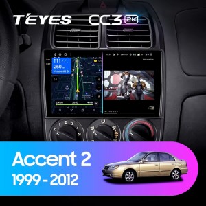 Штатная магнитола Teyes CC3 (2K)  для Hyundai Accent 2 (1999-2012)