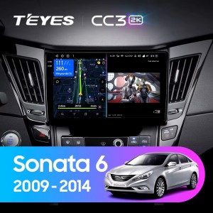 Штатная магнитола Teyes CC3 (2K) для Hyundai Sonata 6 (YF) (2009-2014)