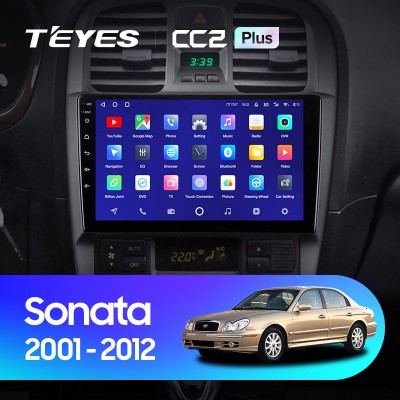 Штатная магнитола Teyes CC2 PLUS для Hyundai Sonata EF (2001-2012)
