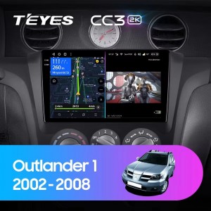 Штатная магнитола Teyes CC3 (2K) для Mitsubishi Outlander 1 (2002-2008)