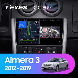 Штатная магнитола Teyes CC3 (2K) для  Nissan Almera 3 G15 (2012-2019)