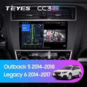 Штатная магнитола Teyes CC3 (2K) для Subaru Outback 5 (2014-2018)