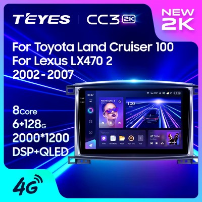 Штатная магнитола Teyes CC3 (2K) для Toyota Land Cruiser 100 (2002-2007)