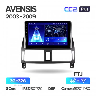 Штатная магнитола Teyes CC2 L PLUS для Toyota Avensis 2 (2003-2009)