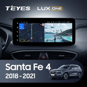 Штатная магнитола Teyes LUX ONE для Hyundai Santa Fe 4 (2018-2021)
