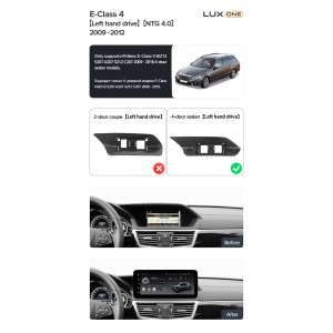 Штатная магнитола Teyes LUX ONE для Mercedes Benz E-Class 4 W212 S207 A207 S212 C207【NTG 4.0】(2009-2012)