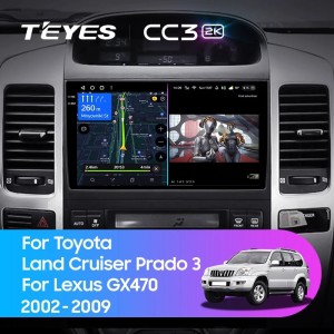 Штатная магнитола Teyes CC3 (2K) для Toyota Land Cruiser Prado 150 (2002-2009)