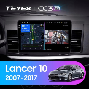 Штатная магнитола Teyes CC3 (2K) для Mitsubishi Lancer X (2007-2017)
