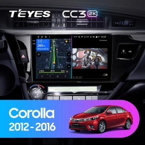 Штатная магнитола Teyes CC3 (2K) для Toyota Corolla 11 (2012-2016)