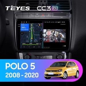 Штатная магнитола Teyes CC3 (2K) для Volkswagen Polo (2008-2020)