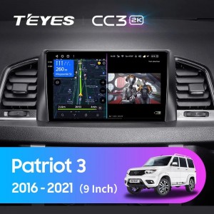 Штатная магнитола Teyes CC3 (2K) для UAZ Patriot (2016-2021)