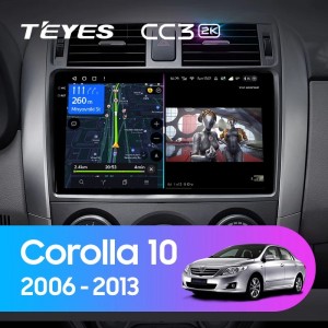 Штатная магнитола Teyes CC3 (2K) для Toyota Corolla 10 (2006-2013)