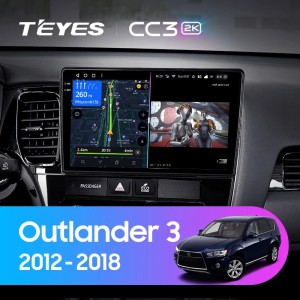 Штатная магнитола Teyes CC3 (2K) для Mitsubishi  Outlander 3 (2012+)