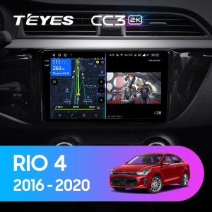 Штатная магнитола Teyes CC3 (2K) для Kia Rio 4 (2016-2020)