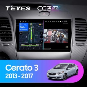 Штатная магнитола Teyes CC3 (2K) для Kia Cerato 3 (2013-2017)