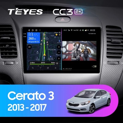 Штатная магнитола Teyes CC3 (2K) для Kia Cerato 3 (2013-2017)