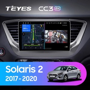 Штатная магнитола Teyes CC3 (2K) для Hyundai Solaris 2 (2017-2020)