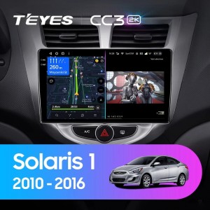 Штатная магнитола Teyes CC3 (2K) для Hyundai Solaris 1 (2010-2016)