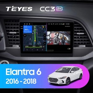 Штатная магнитола Teyes CC3 (2K)  для Hyundai Elantra (2016-2018)